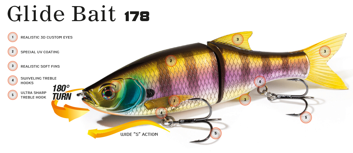 Glide Bait 178 Slow Sinking Bass Stop The Bassfishing Boutique
